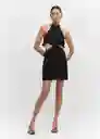 Vestido Pernile Negro Talla XS Mujer Mango