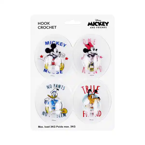 Miniso Gancho Adhesivo Redondos Sin Costura Mickey Mouse