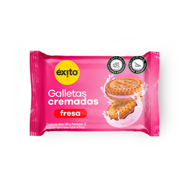 Galleta Cremadas Fresa Exito Exito Marca Propia 408 g