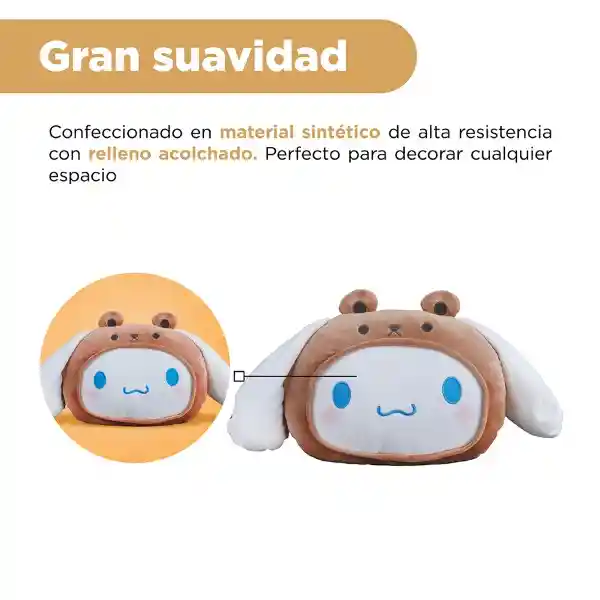 Cojín Con Forma de Cabeza Cinnamoroll Serie Sanrio Miniso