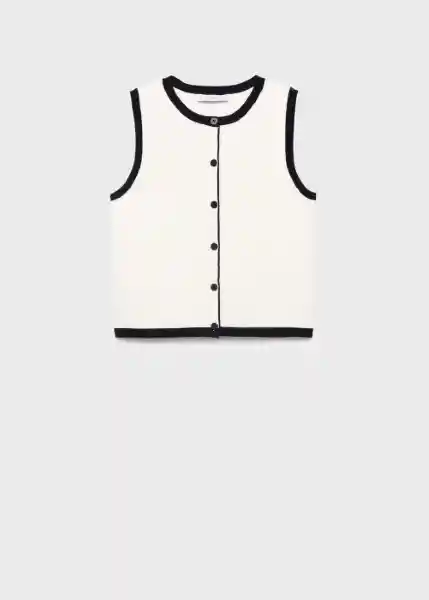 Chaleco Pipon Crudo Talla L Mujer Mango