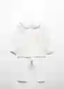Pijama Camila Off White Talla 71 Niña Mango