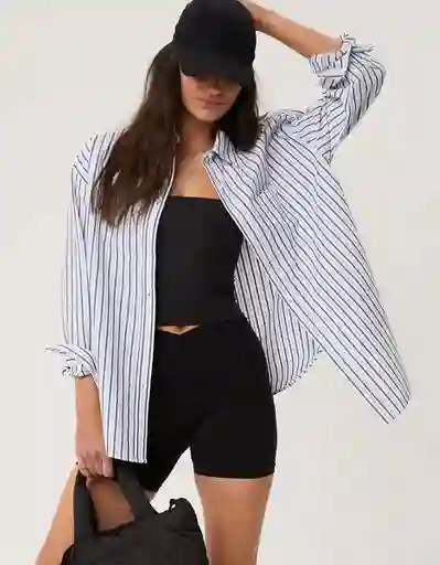 Top Azul Aerie Talla SMALL 1767890 American Eagle