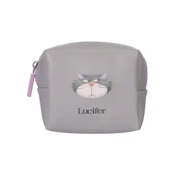 Monedero Disney Cat Colección Lucifer Rectangular Gris Miniso