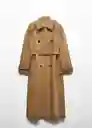 Gabardina Trench Champu Marrón Talla M Mujer Mango