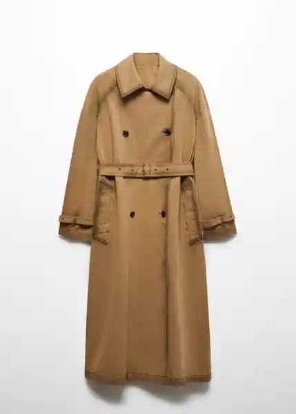 Gabardina Trench Champu Marrón Talla M Mujer Mango