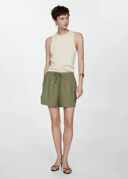 Short Bogota Khaki Talla Xs Mujer Mango