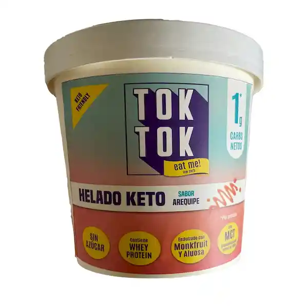 Tok Tok Helado Keto Arequipe Sin Azúcar