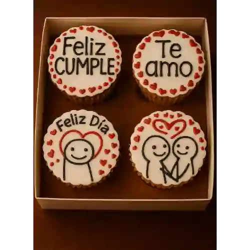 Caja de Cupcakes Feliz Cumple 2