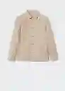 Sobrecamisa Howard Beige Talla Xs Hombre Mango