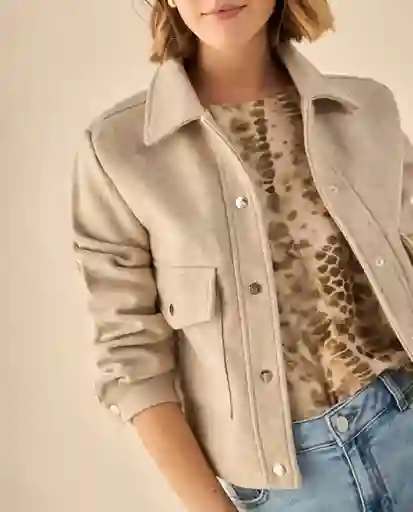 Chaqueta Beige Chai Medio Talla L 423G222 Esprit