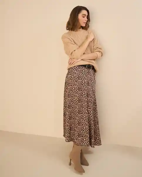 Falda Café Machiatto Claro Talla 6 642G000 Esprit