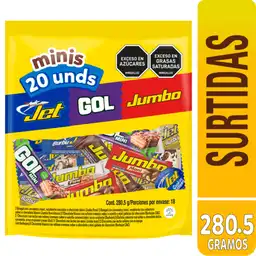 Gol Chocolatinas Mini Jet Jumbo 18 x 16 g