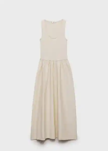Vestido Valvi Crudo Talla M Mujer Mango