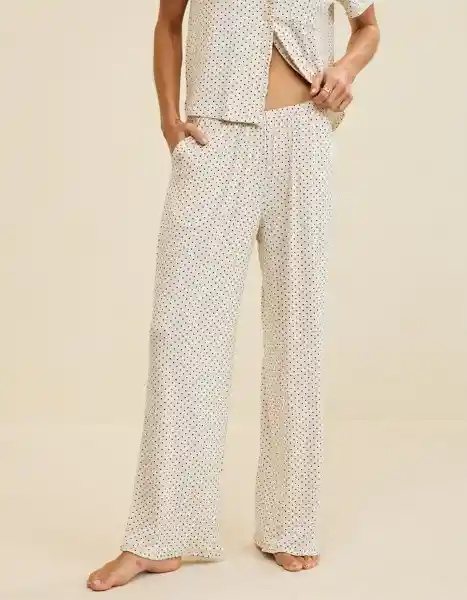 Pijama Aerie Blanco Talla Medium 1855062 American Eagle