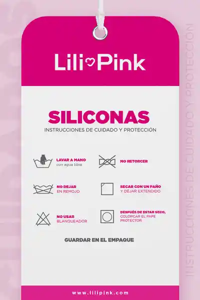 Lili Pink Brasier de Silicona Adherible Piel T32B Ref.Sl001