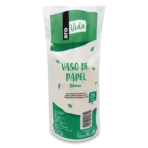 Vaso de Papel Vida Blanco 7 Oz Aro