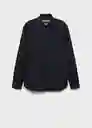 Camisa Bilbao Navy Talla L Hombre Mango