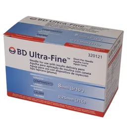 Bd Ultra-Fine Fine Aguja P/Pen Mm Cjax100