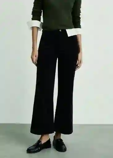 Jean Catherip Negro Talla 32 Mujer Mango