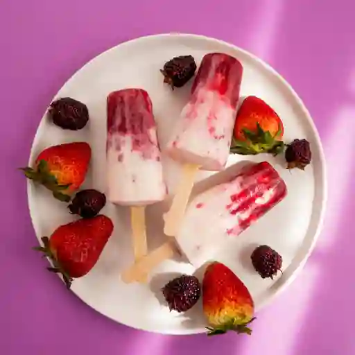Paleta yogurt frutos rojos