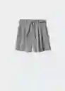 Short Farah Gris Talla 42 Mujer Mango