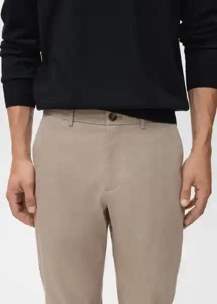 Pantalón Dublino Beige Talla 44 Hombre Mango