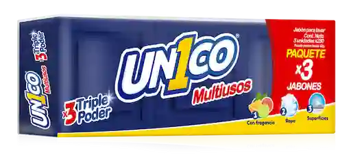 Un1co Jabón Cuadrado Triple Poder