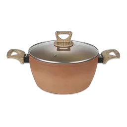 Amercook Olla Terracota Con Tapa de Vidrio 18 cm