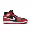 Nike Tenis Air Jordan 1 Mid Lifestyle de Hombre Negro Talla 10