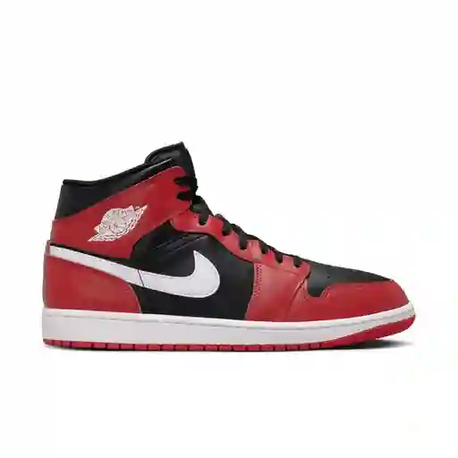 Nike Tenis Air Jordan 1 Mid Lifestyle de Hombre Negro Talla 10