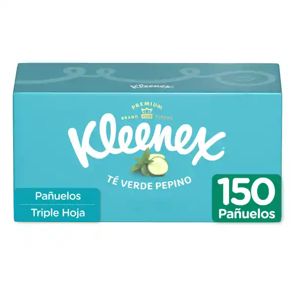 Pañuelos Faciales Kleenex Aromas té Verde & Pepino 150 Und
