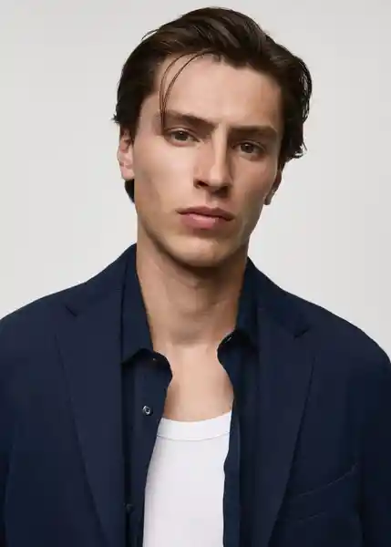 Blazer Americana Verner Navy Talla 52 Para Hombre Mango