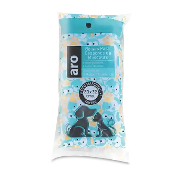 Aro Bolsa de Basura Mascota Citro-Rollo Verde/Negra 20 x 32