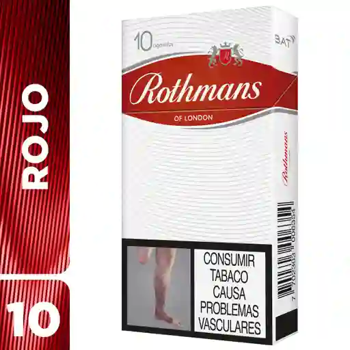 Cigarrillo Rothmans Rojo 10'S