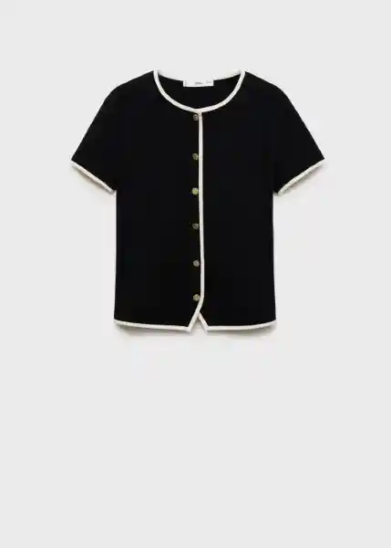 Camiseta Portbi Negro Talla L Mujer Mango