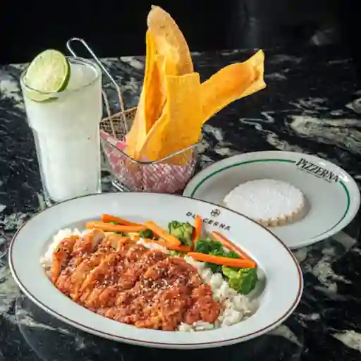LUNCH-MILANESA AGRIDULCE