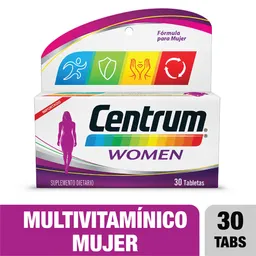 Centrum Women MULTIVITAMÍNICO, Formula para Mujer X 30Tabs
