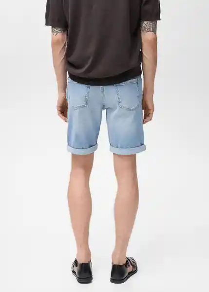 Bermuda Rock Tejano Medio Talla 42 Hombre Mango