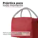 Miniso Lonchera de Color Sólido de Gran Capacidad Rojo