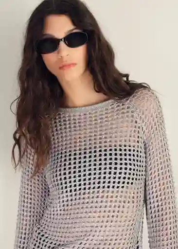 Jersey Netto Plata Talla S Mujer Mango