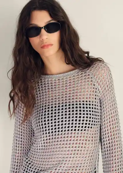 Jersey Netto Plata Talla S Mujer Mango