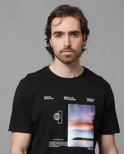 Camiseta Hombre Negro XXL 102G112_NEG194007 Rifle