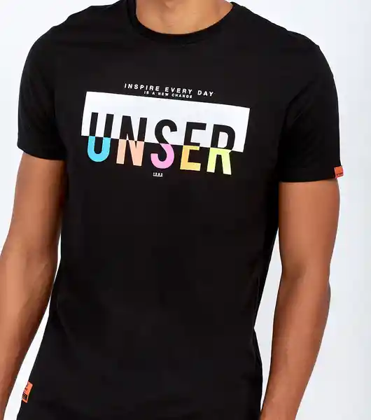 Unser Camiseta Negro Talla XL 823729