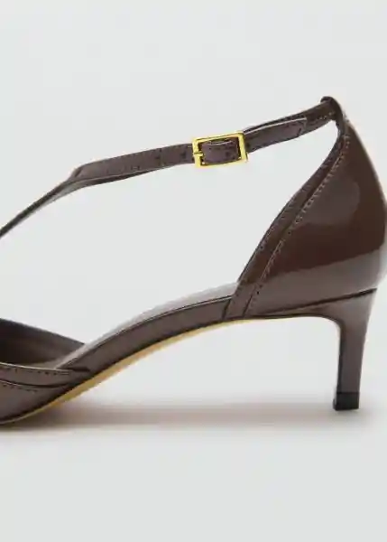 Zapatos Wider Khaki Talla 38 Mujer Mango