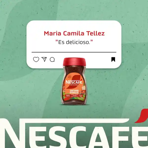 Café instantáneo NESCAFÉ ARTESANO Santuario Risaralda x 85g