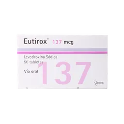 Eutirox Levotiroxina Sódica x 50 Tabletas