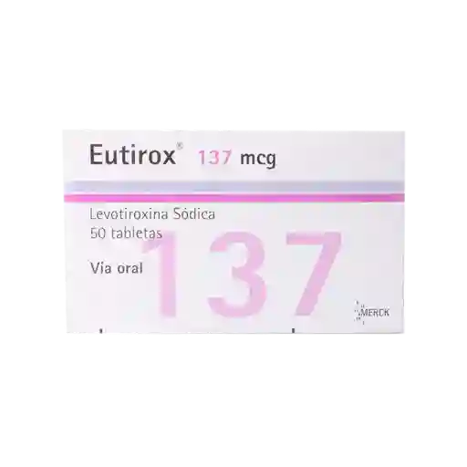 Eutirox Levotiroxina Sódica x 50 Tabletas