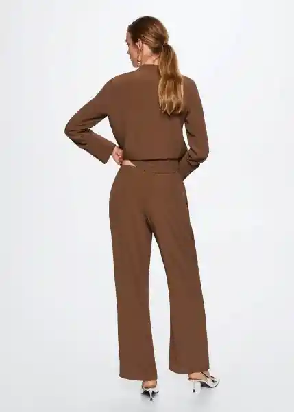 Pantalón Toto-A Marron Talla M Mujer Mango