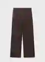 Pantalón Brin Marrón Talla L Mujer Mango